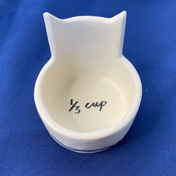 Anthropologie Set of 4 Cat Stoneware Nesting Measuring Cups by Kaye Blegvad - Picture 8 of 11